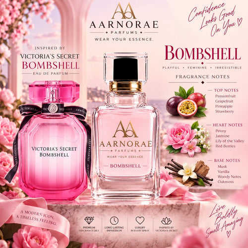 AARNORAE Bombshell fruity fresh floral Eau de Parfum for women with passionfruit, peony and musk.