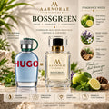 AARNORAE Bossgreen fresh aromatic woody Eau de Parfum for men with green apple, lavender and cedarwood.