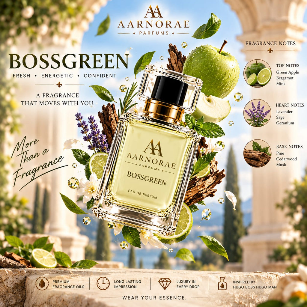 AARNORAE Bossgreen fresh aromatic perfume inspired by Hugo Boss Hugo.