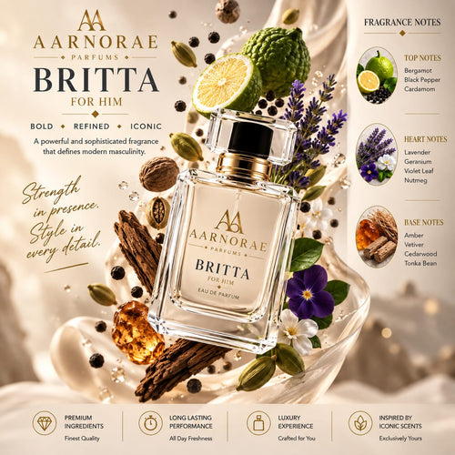 AARNORAE Britta refined spicy aromatic perfume inspired by Burberry Brit.