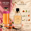 AARNORAE Candy sweet gourmand floral Eau de Parfum for women with caramel, jasmine and vanilla.