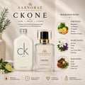 AARNORAE CKOne fresh citrus floral unisex Eau de Parfum with bergamot, green tea and musk.