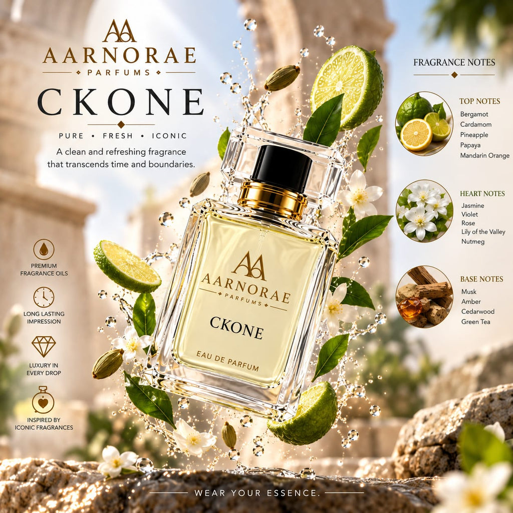 AARNORAE CKOne clean fresh unisex perfume inspired by Calvin Klein CK One.