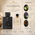 AARNORAE Clubnite fresh woody amber Eau de Parfum for men with lemon, pineapple and ambroxan.