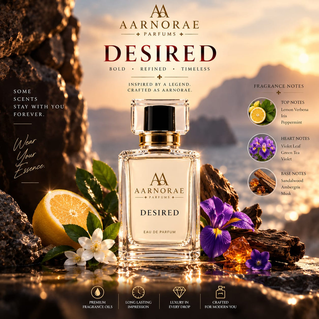 AARNORAE Desired confident fresh woody perfume inspired by Dunhill Desire Red.