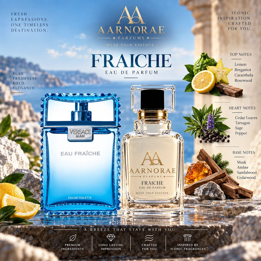 AARNORAE Fraiche citrus aromatic woody Eau de Parfum for men with lemon, sage and cedarwood.