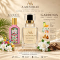 AARNORAE Gardenia floral fruity sweet Eau de Parfum for women with pear, gardenia and brown sugar.