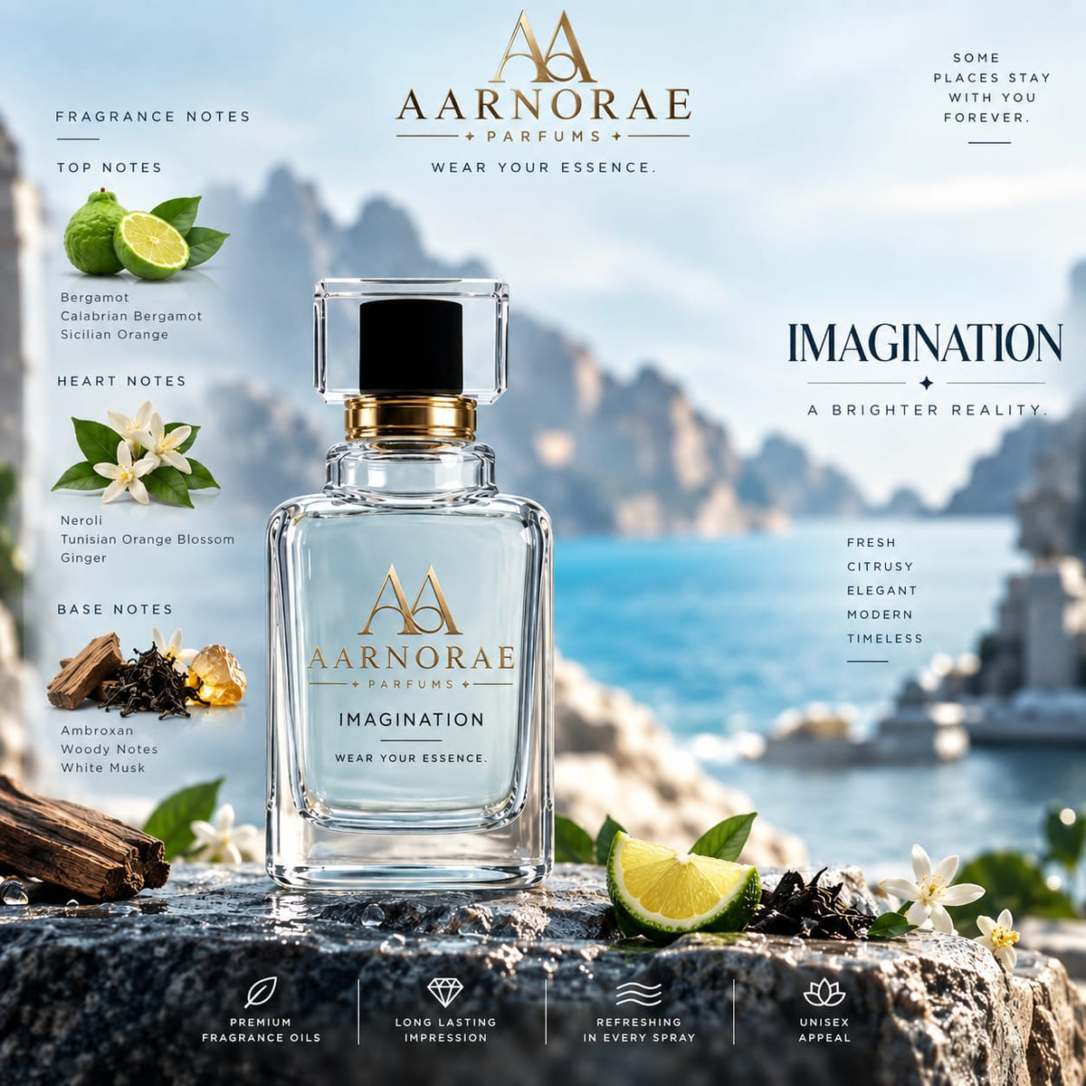 AARNORAE Imagination clean sophisticated perfume inspired by Louis Vuitton Imagination.