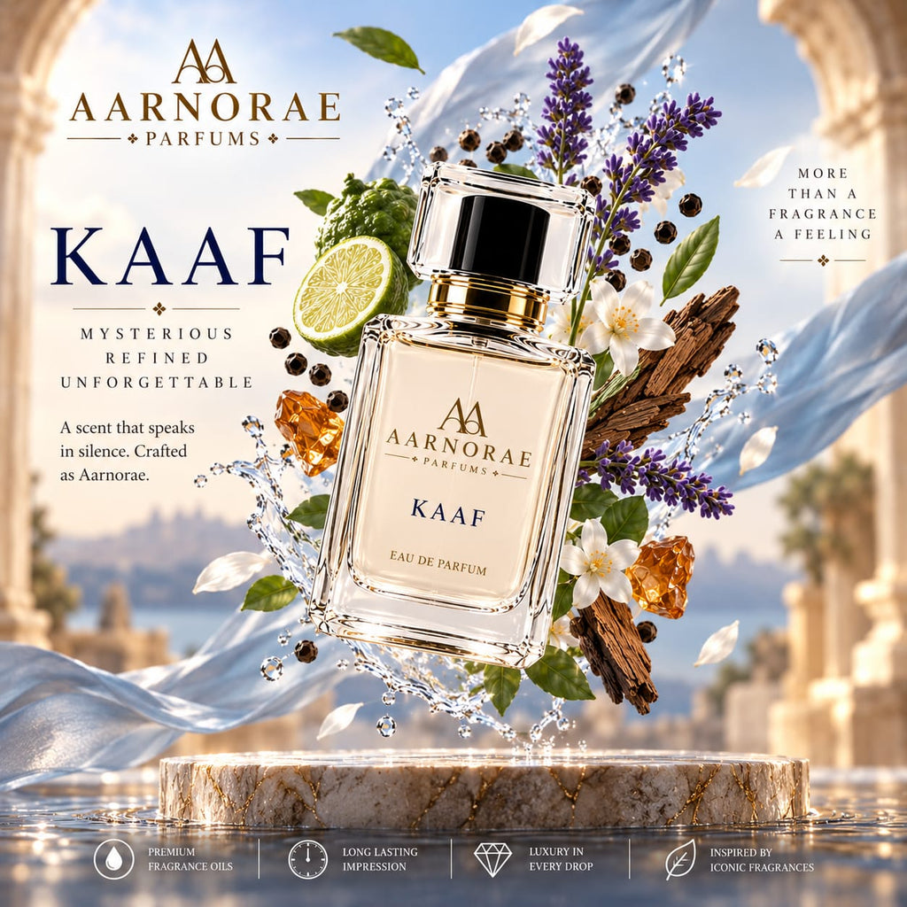 AARNORAE Kaaf refined fresh woody perfume inspired by Kaaf.