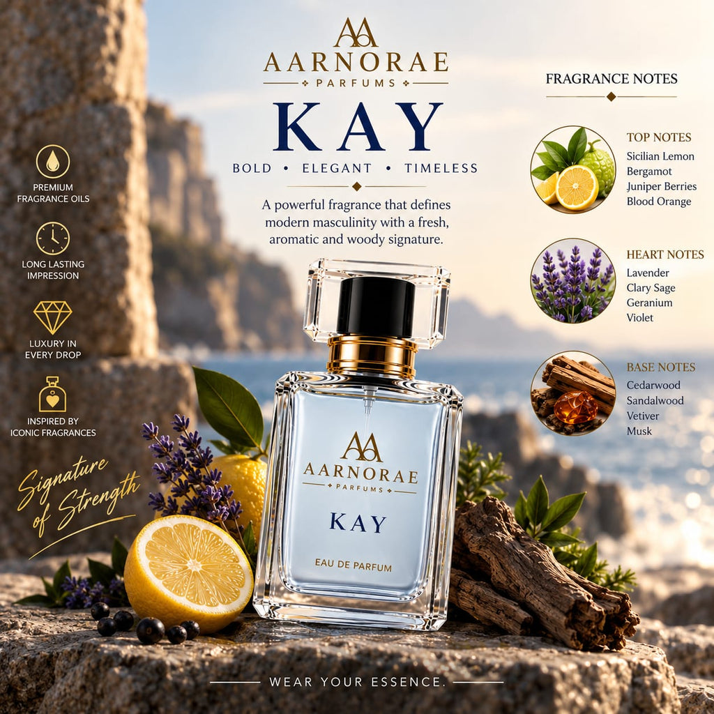 AARNORAE Kay confident masculine perfume inspired by Dolce & Gabbana K.
