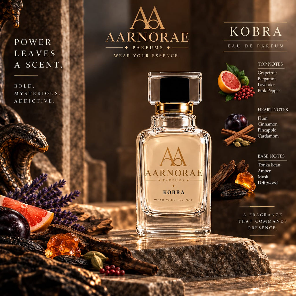 AARNORAE Kobra energetic masculine perfume inspired by Rasasi Hawas Kobra.