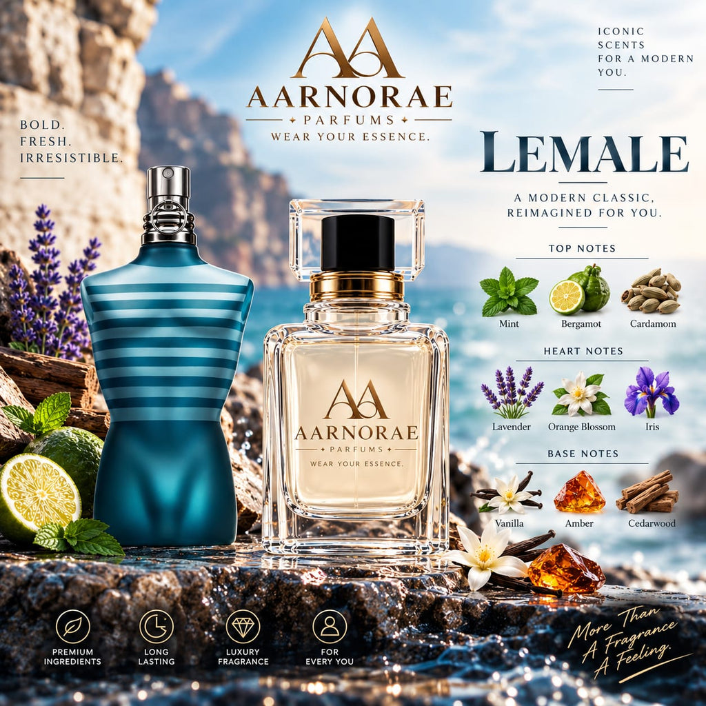 AARNORAE Lemmale aromatic fresh amber woody Eau de Parfum for men with mint, lavender and vanilla.