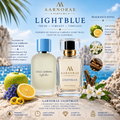AARNORAE Lightblue fresh citrus floral woody Eau de Parfum for women with Sicilian lemon, jasmine and cedarwood.