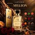 AARNORAE Million men's Eau de Parfum with grapefruit, mint, cinnamon, amber and leather.