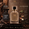 AARNORAE Oudwood Eau de Parfum with cardamom, rosewood, oud, sandalwood, amber and vanilla.