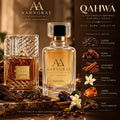 AARNORAE Qahwa Eau de Parfum with coffee, dates, cinnamon, vanilla, amber and oud.
