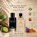 AARNORAE Sauvage men's Eau de Parfum with bergamot, pepper, lavender, ambroxan and cedarwood.