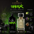 AARNORAE Shock men's Eau de Parfum with clementine, cardamom, lavender, patchouli and amber.