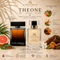 AARNORAE Theone men's Eau de Parfum with grapefruit, ginger, cardamom, tobacco and amber.