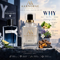 AARNORAE Why men's Eau de Parfum with bergamot, ginger, apple, sage, cedarwood and tonka bean.